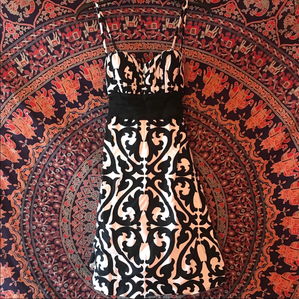 Girl’s White and Black Dress